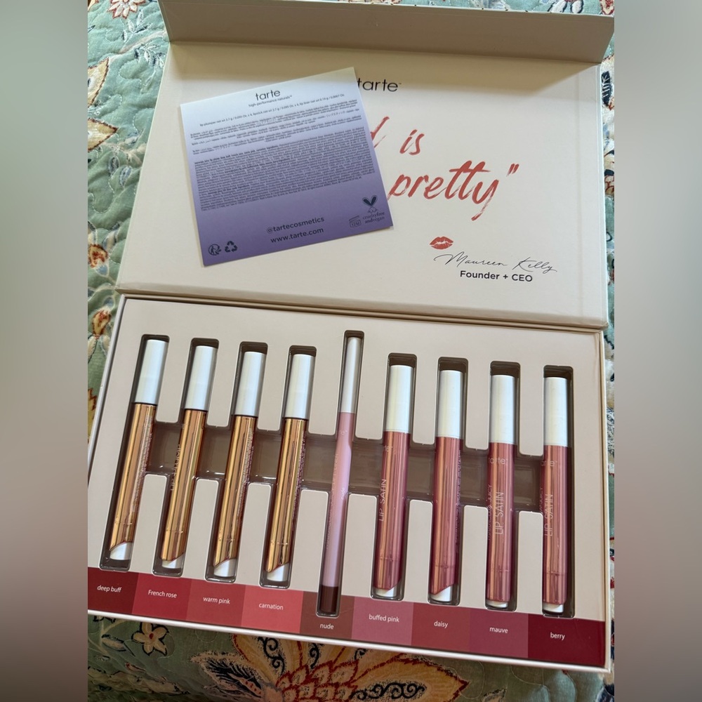Tarte High Performance Naturals Maracuja lip plump satin liner 9 all together